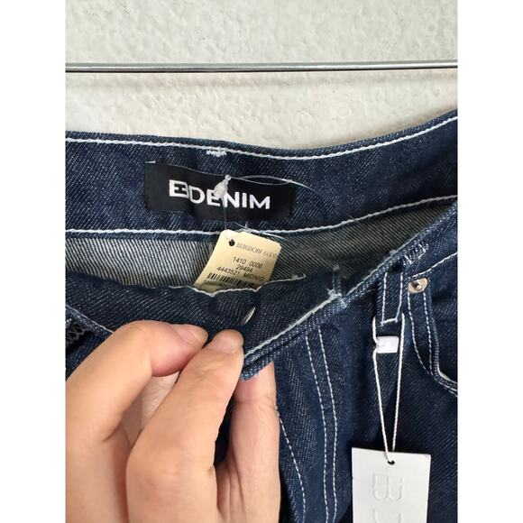 EB Denim High Rise Straight Jeans in Midnight 28” - Picture 6 of 8